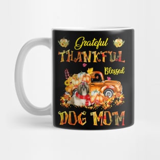 Shih Tzu Truck Pumpkin Thankful Grateful Blessed Dog Mom Mug